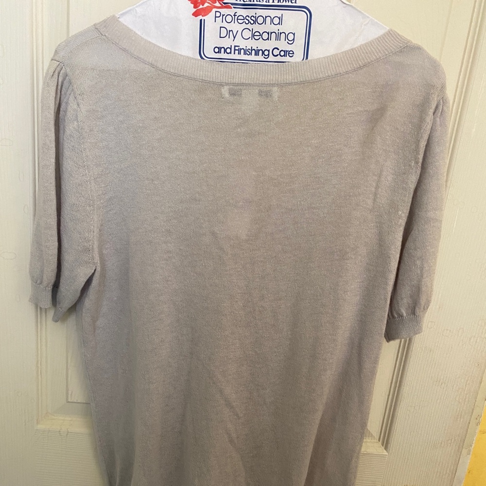 Brand New With Tags Small Lightweight Banana Republic Grey short sleeve sweater - Picture 5 of 7